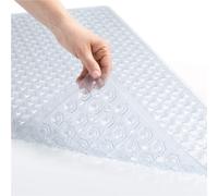 GORILLA GRIP Rectangle (35-Inch-by-16-Inch) Non-Slip Machine Washable Bath Mat, Clear