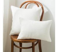 Extra Large Cushion Covers 50x50,60 x 60,70x70,80x80 Cm Super King Size Throw Pillow Cases Set of 2 ,Soft Striped Pillow Cover Decorative Pillowcases For Pillows Sofa Couch(#1,50x70 cm (Pack Of 2))
