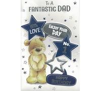 Extra large dad birthday card. 8 page insert. sentimental verses. 12 x 8 inches. OE