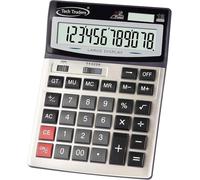 Extra Large Desktop Calculator, Extra Large Key Solar and Battery Dual Power Po