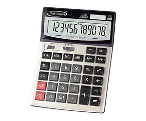 Extra Large Desktop Calculator, Extra Large Key Solar and Battery Dual Power Portable 12 Digit Large LCD Display