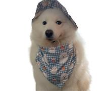 Extra Large Dog Drool Bibs For Huge Breeds, Super Absorbent Cooling Bandana For Alaskan Malamute & Samoyed, Drool Stopper Bib For Mealtime, Waterproof Lining & Soft Cotton(Style 3,L)