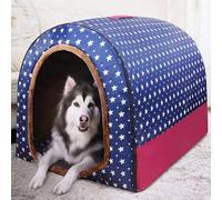Extra Large Dog House Luxury Big Dog Kennel,XL Large Big Dog Kennel House Bed Cat Cave Pet Shelter for Big Medium Dog Indoor Outdoor (L(60 * 48 * 43cm),A)