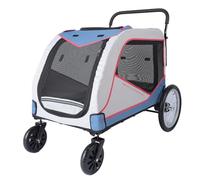 Extra Large Dog Stroller for Dogs Up to 176.4lbs, 4 Wheel Handle Adjustable Pet Stroller for Large Dogs, Dog Jogging Carriage Stroller Folding Extra Large Dog Carriage for