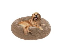 Extra Large Donut Calming Dog Beds, Orthopedic Dog Cat Pet Bed Anxiety Relief, Pet Crate Mattress Washable for Large Labrador, German Shepherd (100x100x20cm,Khaki)