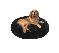 Extra Large Donut Calming Dog Beds, Orthopedic Dog Cat Pet Bed Anxiety Relief, Pet Crate Mattress Washable for Large Labrador, German Shepherd (150x150x20cm,Black)