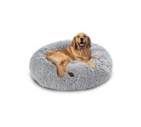 Extra Large Donut Calming Dog Beds, Orthopedic Dog Cat Pet Bed Anxiety Relief, Pet Crate Mattress Washable for Large Labrador, German Shepherd (80x80x20cm,Light Grey)