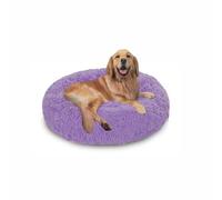 Extra Large Donut Calming Dog Beds, Orthopedic Dog Cat Pet Bed Anxiety Relief, Pet Crate Mattress Washable for Large Labrador, German Shepherd (120x120x20cm,Purple)