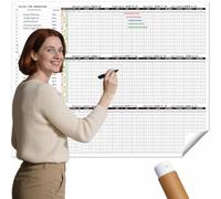 Extra Large Dry Erase Gantt Chart for Wall, 36 x 45 Inch Erasable Multi Project Management Timeline Tracker, Giant 52 Week Visual White Board Time Blocking Planner Poster for Tracking Task Status