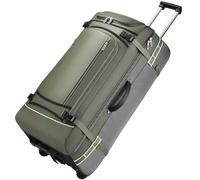 Extra Large Duffle Bag for Travel - Rolling Duffle Bag with Wheels and Handle, 100L Foldable Mens Luggage for Business Trips, Checked Bag, Army Green V2, 33", Upgraded Design