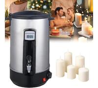 Extra Large Electric Wax Melting Furnace, 16L Candle Wax Melter with Temperature Display and Heated Wick Spout for Candle Making, Soap Business