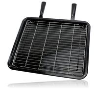 Extra Large Enamel Grill Tray & Rack for SIEMENS Oven Cooker (370 x 440mm)