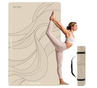 Extra-large, extra-wide and extra-thick yoga mat (Cream)