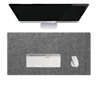 Extra Large Felt Desk Pad, Non-Slip Desk Mat Protector for Keyboard Mouse, Soft Durable Water-Resistant Scratch-Proof Office Desk Cover for Home Work (Dark Grey,140x60cm)