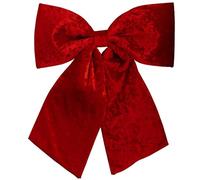 Extra Large Flannel Christmas Bow, 50 x 60 cm Red Velvet Ribbon Bow Decoration For Christmas Tree Topping Wreath Door Bows And Wrapping (Red, Extra Large)