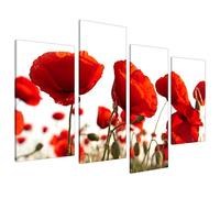 Extra Large Floral Flowers Red Poppy Canvas Wall Art XL Pictures 4056