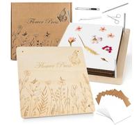 Extra Large Flower Press for Adults - 27.5 x 27.5cm 10 Layers Wooden Flower Pressing Kit with Storage Bag, Gifts for DIY Arts and Crafts Lovers