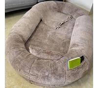 Extra Large Fluffy Bed for Dogs and Adults, Soft Waterproof Washable Faux Fur Bean Bag, Comfortable and Durable for Giant Pets