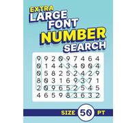 Extra Large Font Number Search Size 50 pt: XL Jumbo Print Puzzle Book for Adults and Seniors