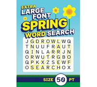 Extra Large Font Spring Word Search Size 50 pt: Giant Print Seasonal Puzzle Book for Adults and Seniors