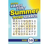 Extra Large Font Summer Word Search Size 50 pt: XL Jumbo Print Seasonal Puzzle Book for Adults and Seniors