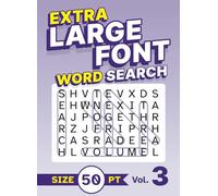 Extra Large Font Word Search Size 50 pt Vol. 3: XL Jumbo Print Puzzle Book for Seniors