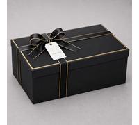 Extra Large Gift Box With Lid 16.5x13x8 In, Matte Black Gift Box For Men, Luxury Black Boxes For Gifts, Large Gift Box With Gold Foil Tags for Weddings, Graduations, Birthdays, Father's Day, Groomsmen