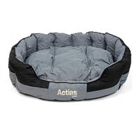 Extra Large Grey/Black Waterproof Round Dog Bed