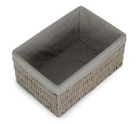 Extra Large Grey Paper Rope Storage Basket with Grey Cotton Lining