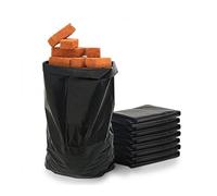 Extra Large Heavy Duty Plastic Rubble Sack | Tear-Resistant, Reusable, Eco-Friendly Construction Bags for Building Garden Waste Bag Black (25)