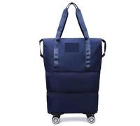 Extra Large Holdall with Wheels, Rolling Duffel Bag Waterproof Collapsible Expandable Large Capacity Multicolor(Blu)