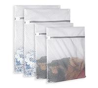 Extra Large Honeycomb Mesh Laundry Bag125gsm Net Fabric Durable and Reusable Delicate Wash Bag,Travel Organization Bag for Lingerie,Clothes,Jeans,Bath Towel,Sock (Set of 4(2L+2XL))