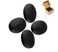 Extra Large Hot Massage Stones - Pack of 4-100% Natural Volcanic Basalt Rock for Professional or Home Spa + Pain Relief + Muscle Relaxation Therapy