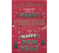 Extra Large Husband Christmas Card, Traditional Design, 12 x 8 inches, 8-Page Insert