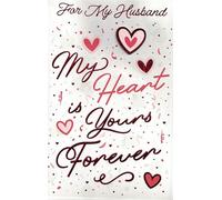 Extra Large Husband Valentine's Day Card, Romantic Modern Design, 8 Page Insert, 30 x 20 cm