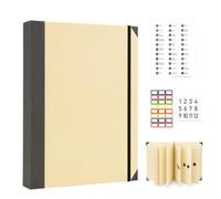 Extra Large Important Document Organizer Binder with Labels and Pockets, 2" Spine Expanding File Folder for Birth Certificates, Passports & Wills, High-Capacity Family Emergency Binder, Yellow
