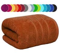 Extra Large Jumbo Bath Sheets 100x200cm Big Size Bathroom XXL Super Soft Bath Towels 100% Egyptian Cotton Body Wrapped Beach Towel 600-GSM (Orange, 1)
