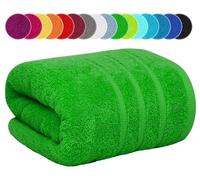 Extra Large Jumbo Bath Sheets 100x200cm Big Size Bathroom XXL Super Soft Bath Towels 100% Egyptian Cotton Body Wrapped Beach Towel 600-GSM (Lime Green, 1)