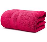 Extra Large Jumbo Bath Sheets 80 cm W x 200 cm L, Super Soft 100% Egyptian Cotton Body Wrap XL Size Bath Towel 600-GSM (Pink)