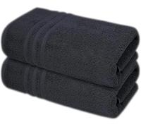 Extra Large Jumbo Bath Sheets 85 x 200 cm, 100% Cotton Soft & Absorbent Towels for Bath, Beach, Pool, Spa, Home and Hotel (3, Black)