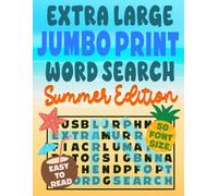Extra Large Jumbo Print Word Search 50 Font Size - Summer Edition: Easy To Read Word Find Puzzles for Older, Senior Eyes