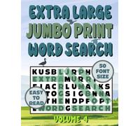 Extra Large Jumbo Print Word Search 50 Font Size - Volume 4: Easy To Read Word Find Puzzles for Older, Senior Eyes