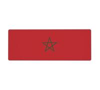 Extra Large Keyboard Mouse Pad, 12x31.5 Inch Desk Pad for Computer, Console, Office, Game, Study Flag of Morocco Pattern