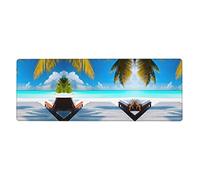 Extra Large Keyboard Mouse Pad, 12x31.5 Inch Desk Pad for Computer, Console, Office, Game, Study Maldives Holidays Pattern