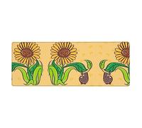 Extra Large Keyboard Mouse Pad, 12x31.5 Inch Desk Pad for Computer, Console, Office, Game, Study Sunflower Seeds and Sunflowers Pattern