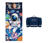 Extra Large Kids Sleeping Bag-Pillow,Mat and Blanket Included-75 * 170cm Comfy Nap Mat for Kids Boys Teenagers,All-In-One Sleepover Bag for Travel School,Gift for Birthday Christmas,Astronaut