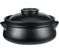 Extra Large Korean Ceramic Bowl With Lid - Versatile 1.5l Earthenware Pot For Cooking And Serving Bibimbap, Soup, Stew, Casserole, And Noodles - Double Handles Design 2.5L/2.3Quarts