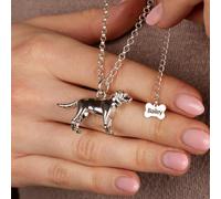 Extra Large Labrador Silver Necklace - Personalised