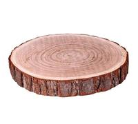 Extra Large/Large Natural Wood Log Slice Tree Bark Wedding Table Centerpiece Cake Stand (Medium)