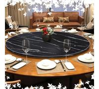 Extra Large Lazy Susan Turntable for Dining Table20 Wooden Rotating Serving Tray for Kitchen Organization Black Round Serving Platter Perfect for Parties and Gatherings